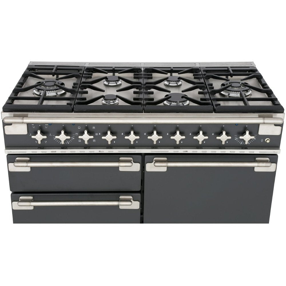 Rangemaster ELS110DFFCB Elise Charcoal Black / Brushed Nickel 110cm Dual Fuel Range Cooker - product image 14