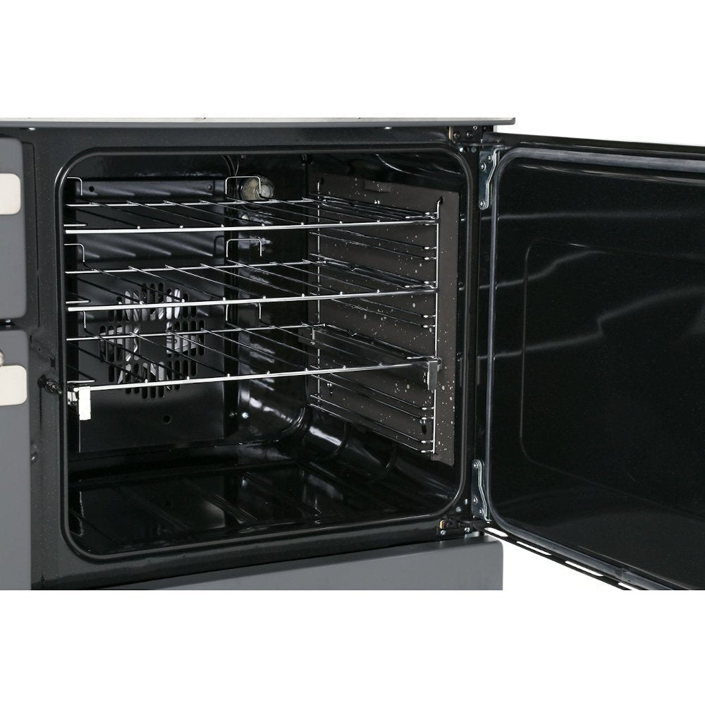 Rangemaster ELS110DFFCB Elise Charcoal Black / Brushed Nickel 110cm Dual Fuel Range Cooker - product image 5