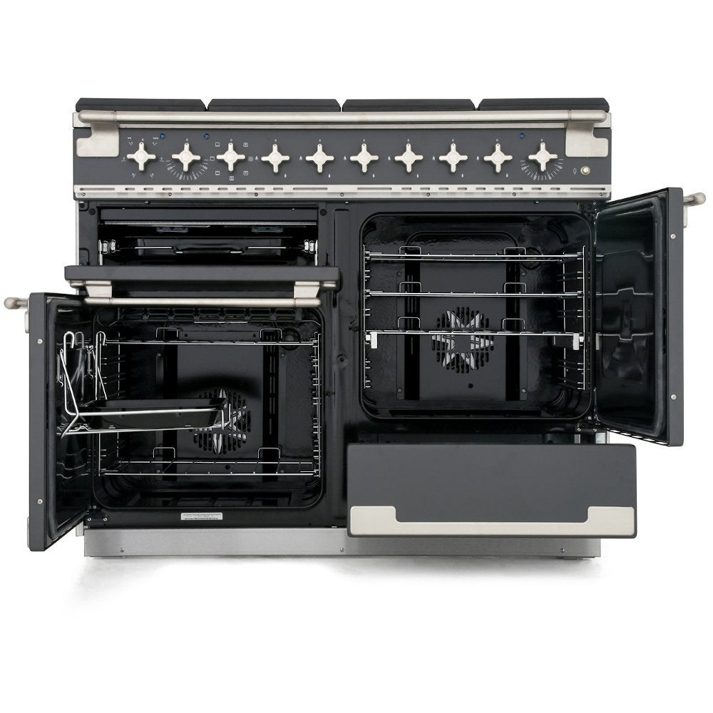 Rangemaster ELS110EICB Elise Charcoal Black / Brushed Nickel 110cm Induction Range Cooker - product image 3