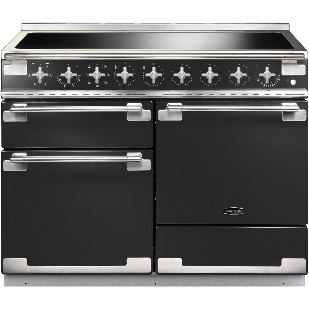 Rangemaster ELS110EICB Elise Charcoal Black / Brushed Nickel 110cm Induction Range Cooker - product image 1