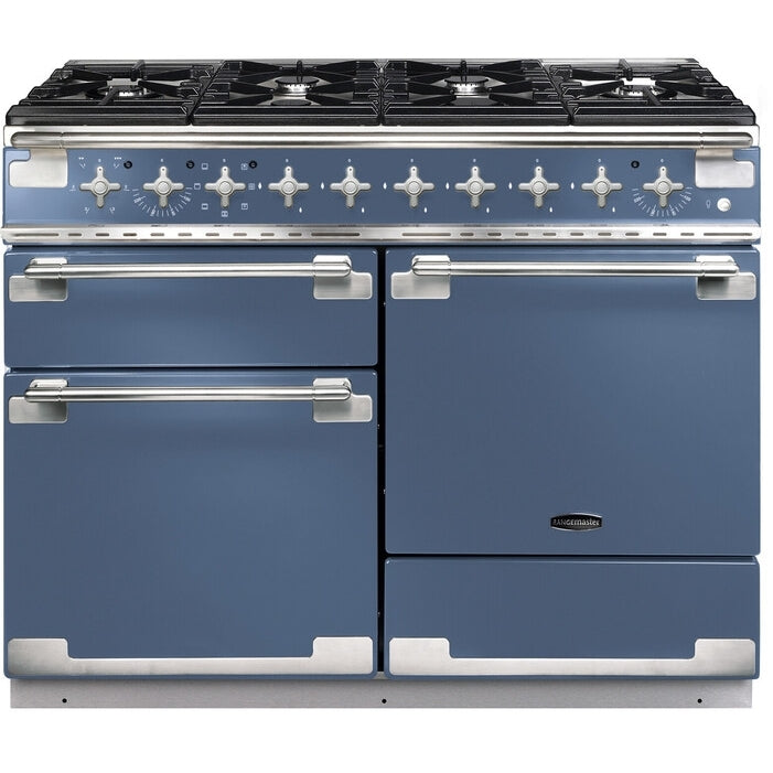 Rangemaster ELS110DFFSB Elise Stone Blue / Brushed Nickel 110cm Dual Fuel Range Cooker - product image 1