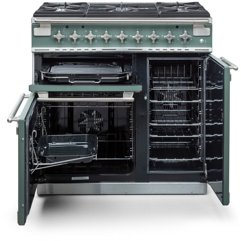 Rangemaster ELS100EICB Elise Charcoal Black / Brushed Nickel 100cm Induction Range Cooker - product image 2