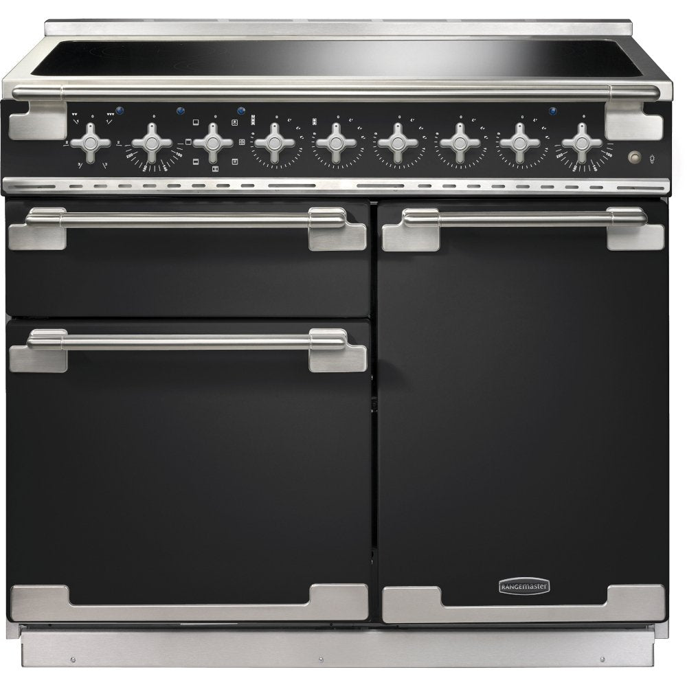 Rangemaster ELS100EICB Elise Charcoal Black / Brushed Nickel 100cm Induction Range Cooker - product image 1