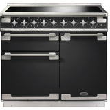 Rangemaster ELS100EICB Elise Charcoal Black / Brushed Nickel 100cm Induction Range Cooker - product image 1