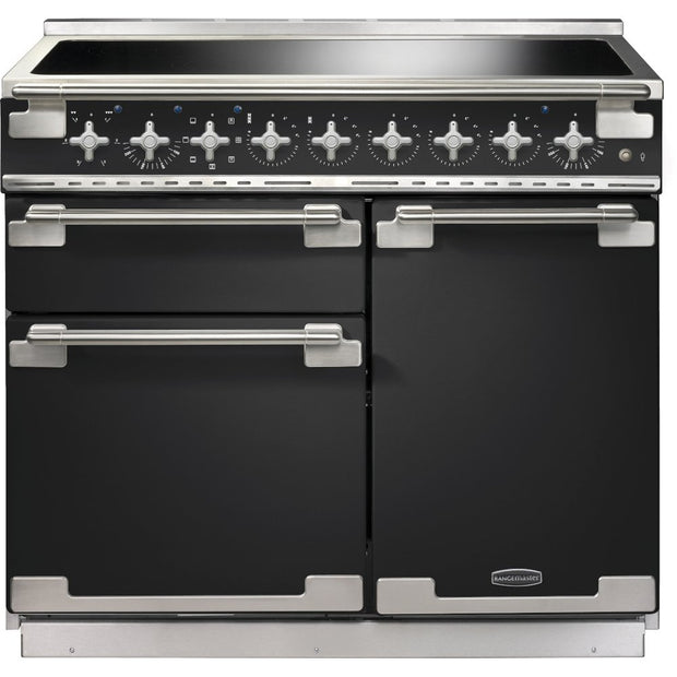 Rangemaster ELS100EICB Elise Charcoal Black / Brushed Nickel 100cm Induction Range Cooker - product image 1