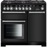 Rangemaster EDL100DFFCB/C Encore Deluxe Charcoal Black / Chrome 100cm Dual Fuel Range Cooker - product image 1