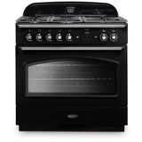 Rangemaster CLAS90FXDFFBL/C Classic FX Black / Chrome 90cm Dual Fuel Range Cooker - product image 1