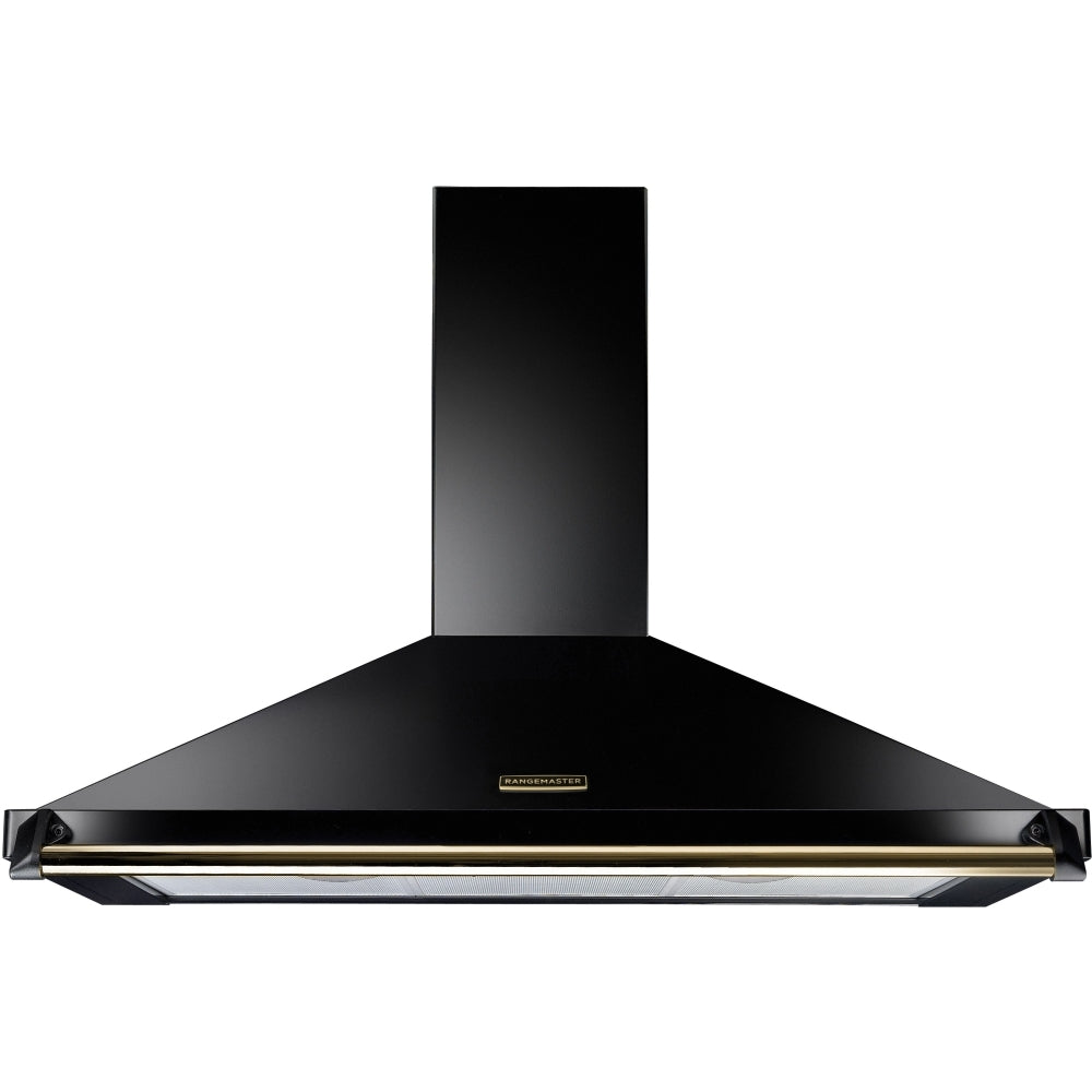 Rangemaster RCLAHDC110BL/B Classic Black / Brass Cooker Hood - product image 1