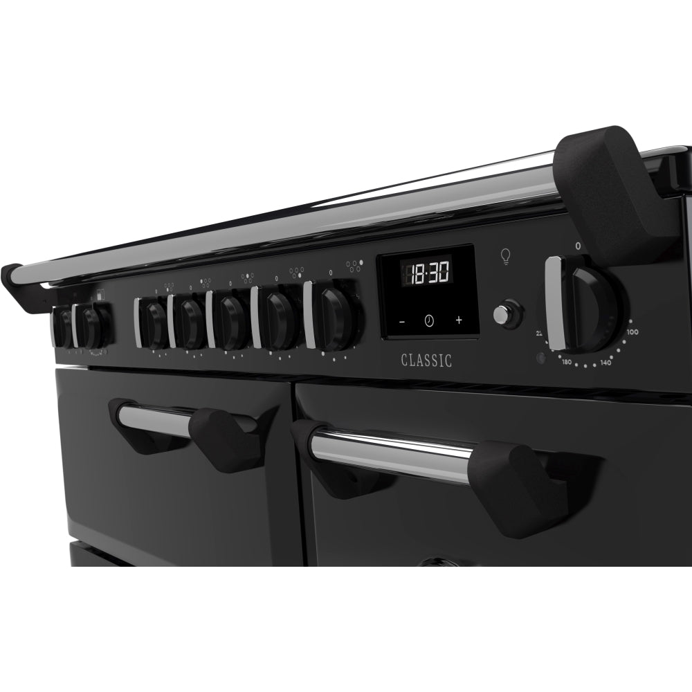 Rangemaster CL90EIPGBL/CM1 Classic Gloss Black / Chrome 90cm Induction Range Cooker - product image 4
