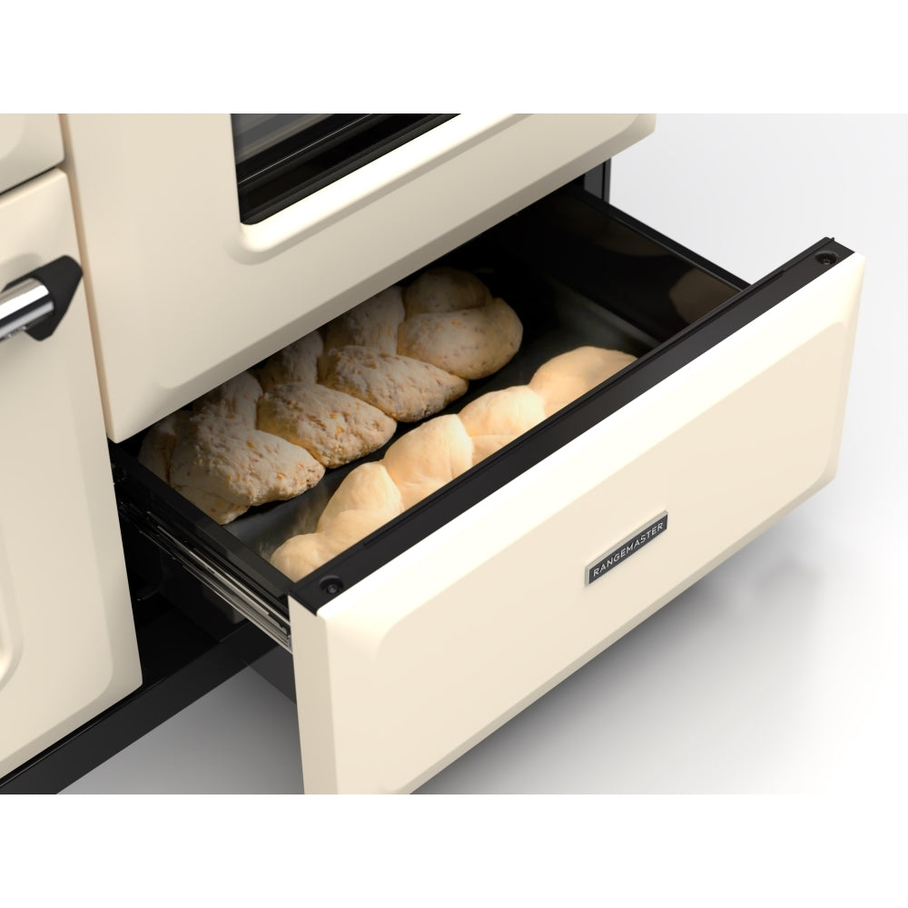 Rangemaster CLO110DFPPCR/CM1 Classic Pale Cream / Chrome 110cm Dual Fuel Range Cooker - product image 4