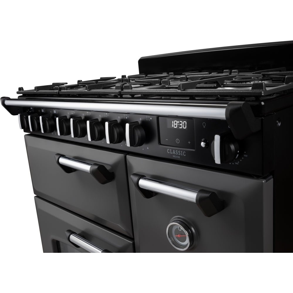 Rangemaster CLDL90DFPSLT/CM1 Classic Deluxe Slate / Chrome 90cm Dual Fuel Range Cooker - product image 14