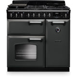 Rangemaster CLDL90DFPSLT/CM1 Classic Deluxe Slate / Chrome 90cm Dual Fuel Range Cooker - product image 1
