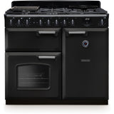Rangemaster CLDL100DFPCBL/CM1 Classic Deluxe Charcoal Black / Chrome 100cm Dual Fuel Range Cooker - product image 1