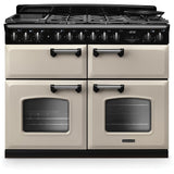 Rangemaster CLDLB110DFPPCR/CM1 Classic Deluxe Pale Cream / Chrome 110cm Dual Fuel Range Cooker - product image 1