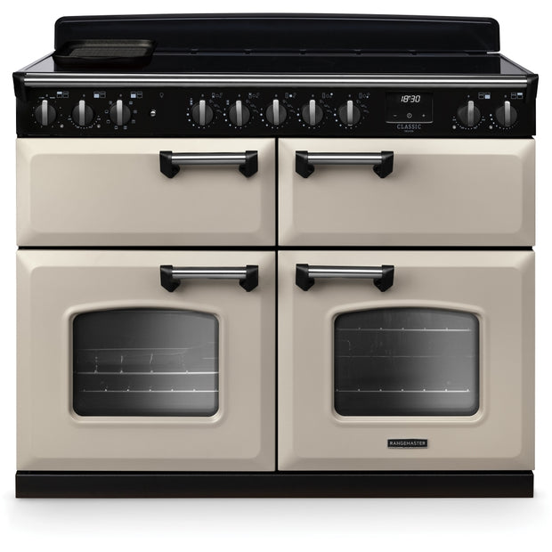 Rangemaster CLDLB110EIPPCR/CM1 Classic Deluxe Pale Cream / Chrome 110cm Induction Range Cooker - product image 1