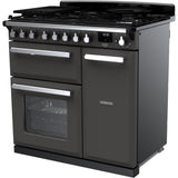 Rangemaster ESDL90DFPSLT/CM1 Estel Deluxe Slate / Chrome 90cm Dual Fuel Range Cooker - product image 2