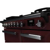 Rangemaster ESDL90DFPBOR/CM1 Estel Deluxe Bordeaux / Chrome 90cm Dual Fuel Range Cooker - product image 3