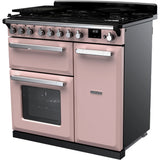 Rangemaster ESDL90DFPPPK/CM1 Estel Deluxe Pale Pink / Chrome 90cm Dual Fuel Range Cooker - product image 2