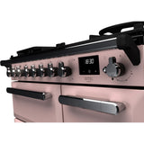 Rangemaster ESDL90DFPPPK/CM1 Estel Deluxe Pale Pink / Chrome 90cm Dual Fuel Range Cooker - product image 3