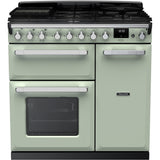 Rangemaster ESDL90DFPMNT/CM1 Estel Deluxe Mint / Chrome 90cm Dual Fuel Range Cooker - product image 1