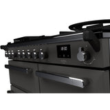 Rangemaster ESDL100DFPSLT/CM1 Estel Deluxe Slate / Chrome 100cm Dual Fuel Range Cooker - product image 5