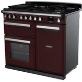 Rangemaster ESDL100DFPBOR/CM1 Estel Deluxe Bordeaux / Chrome 100cm Dual Fuel Range Cooker - product image 2