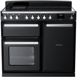 Rangemaster ESDL100EIPGBL/CM1 Estel Deluxe Black / Chrome 100cm Induction Range Cooker - product image 1
