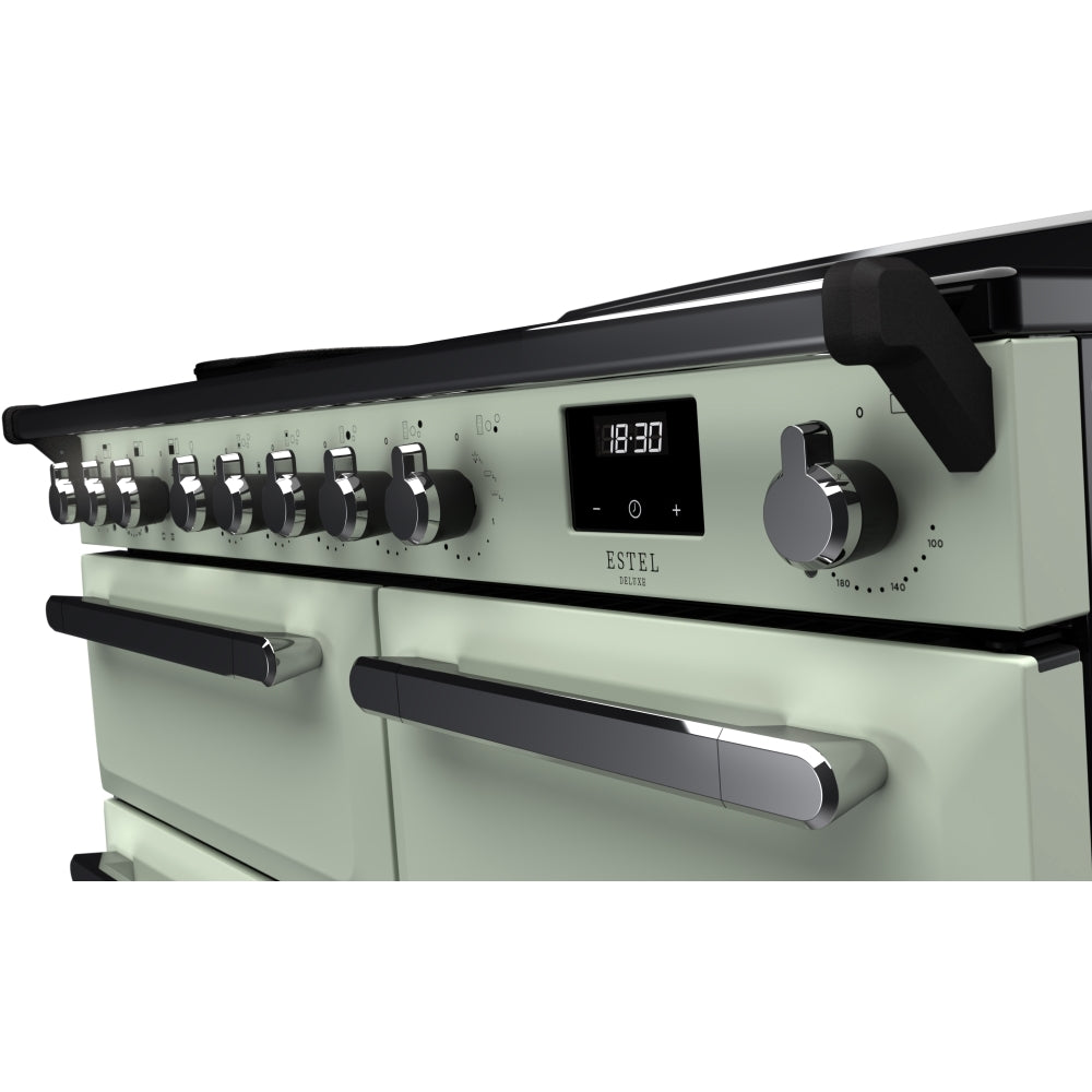 Rangemaster ESDL100EIPMNT/CM1 Estel Deluxe Mint / Chrome 100cm Induction Range Cooker - product image 3