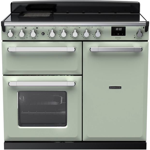 Rangemaster ESDL100EIPMNT/CM1 Estel Deluxe Mint / Chrome 100cm Induction Range Cooker - product image 1