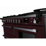 Rangemaster ESDLO110DFPBOR/CM1 Estel Deluxe Bordeaux / Chrome 110cm Dual Fuel Range Cooker - product image 3