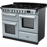Rangemaster ESDLO110DFPMSB/CM1 Estel Deluxe Misty Blue / Chrome 110cm Dual Fuel Range Cooker - product image 2