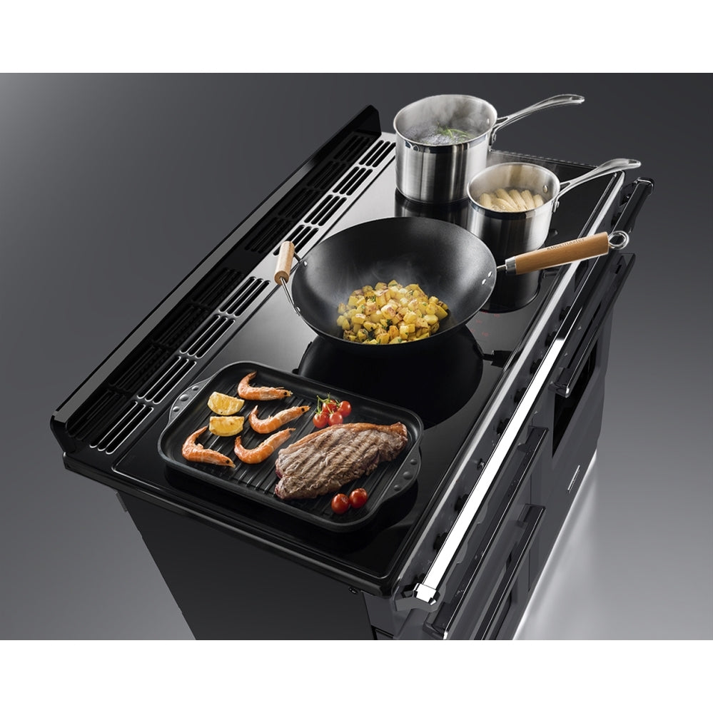 Rangemaster ESDLO110EIPSLT/CM1 Estel Deluxe Slate / Chrome 110cm Induction Range Cooker - product image 6