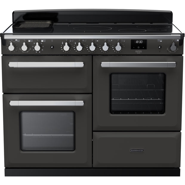 Rangemaster ESDLO110EIPSLT/CM1 Estel Deluxe Slate / Chrome 110cm Induction Range Cooker - product image 1