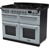Rangemaster ESDLB110DFPMSB/CM1 Estel Deluxe Misty Blue / Chrome 110cm Dual Fuel Range Cooker - product image 2