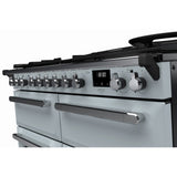 Rangemaster ESDLB110DFPMSB/CM1 Estel Deluxe Misty Blue / Chrome 110cm Dual Fuel Range Cooker - product image 3