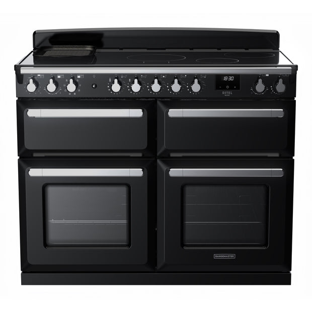 Rangemaster ESDLB110EIPGBL/CM1 Estel Deluxe Black / Chrome 110cm Induction Range Cooker - product image 1