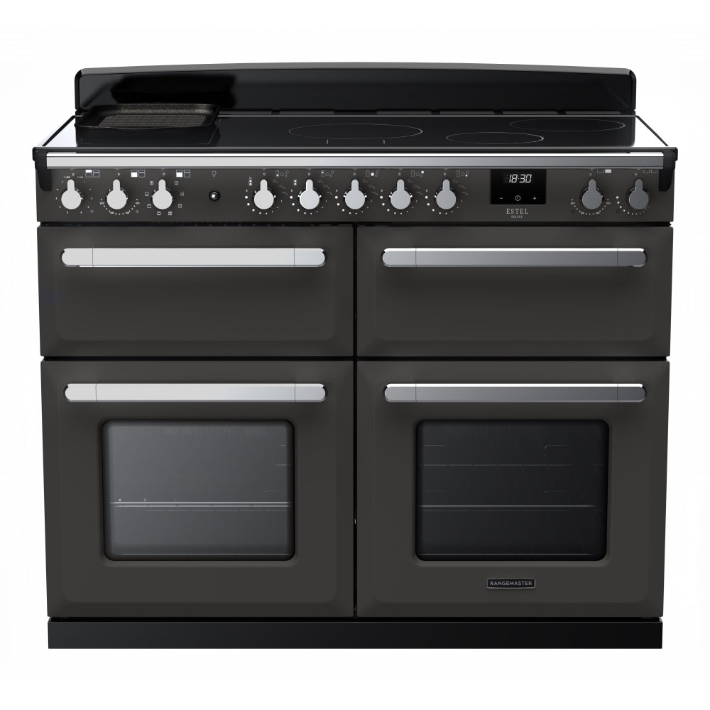 Rangemaster ESDLB110EIPSLT/CM1 Estel Deluxe Slate / Chrome 110cm Induction Range Cooker - product image 1