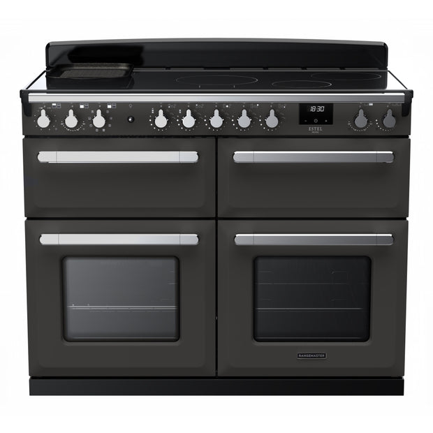Rangemaster ESDLB110EIPSLT/CM1 Estel Deluxe Slate / Chrome 110cm Induction Range Cooker - product image 1