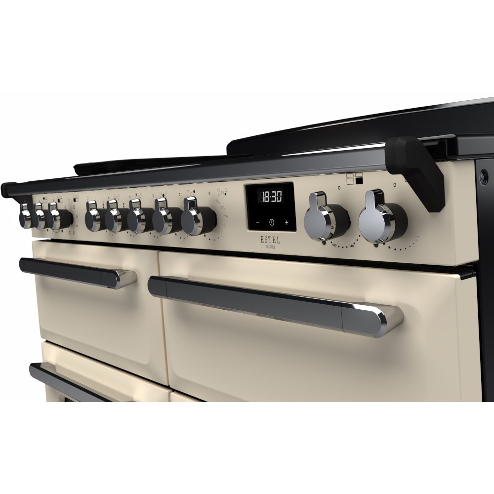 Rangemaster ESDLB110EIPPCR/CM1 Estel Deluxe Pale Cream / Chrome 110cm Induction Range Cooker - product image 3