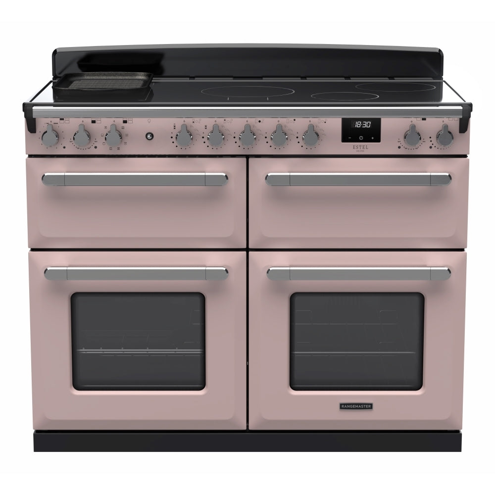 Rangemaster ESDLB110EIPPPK/CM1 Estel Deluxe Pale Pink / Chrome 110cm Induction Range Cooker - product image 1