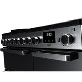 Rangemaster EDDL90EIGBLK/CM1 Edge Deluxe Black Glass / Chrome 90cm Induction Range Cooker - product image 3