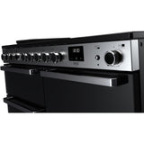 Rangemaster EDDLO110EIGBLK/CM1 Edge Deluxe Black Glass / Chrome 110cm Induction Range Cooker - product image 3
