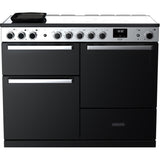 Rangemaster EDDLO110EIGBLK/CM1 Edge Deluxe Black Glass / Chrome 110cm Induction Range Cooker - product image 1