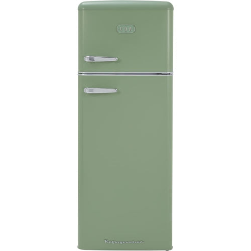 162L Meadow Retro Fridge Freezer, 80/20, Green - CDA Betty