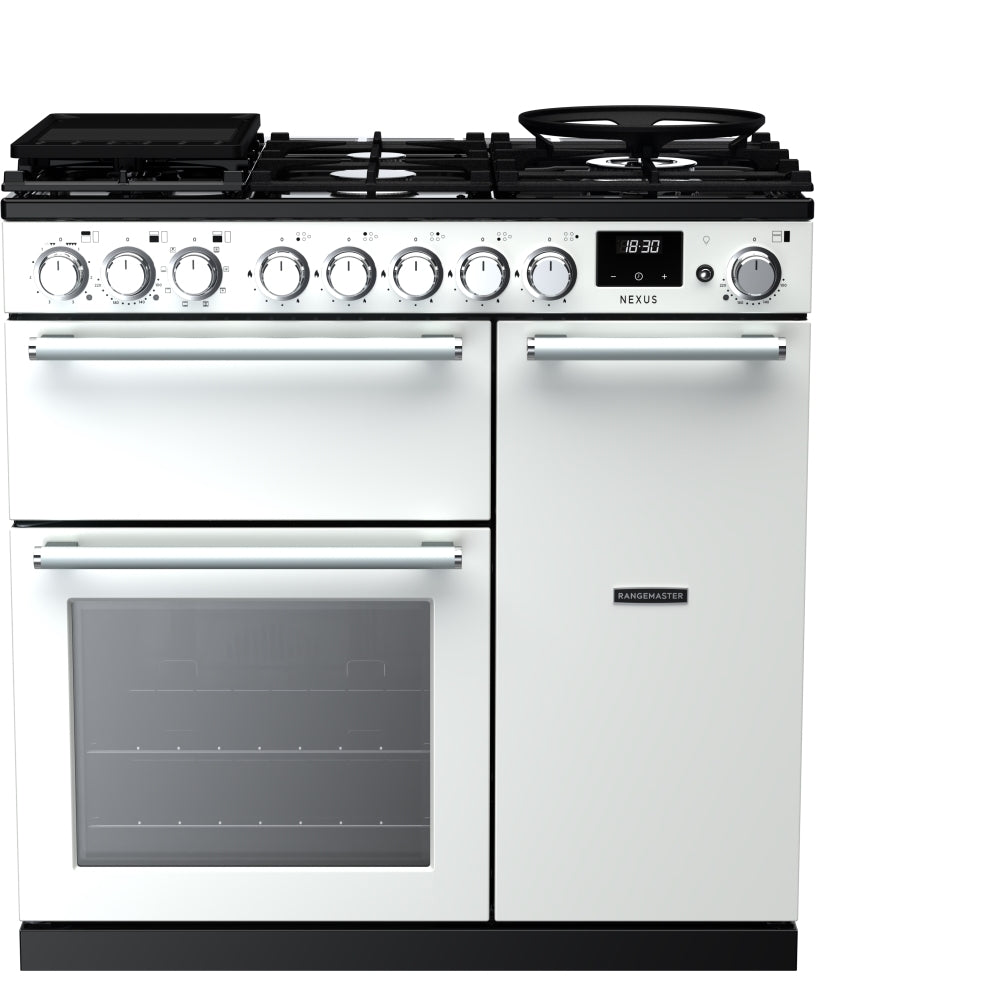 Rangemaster NEX90DFPWHT/CM1 90cm Dual Fuel Range Cooker - product image 1