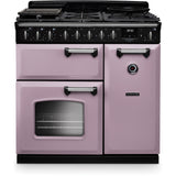 Rangemaster CLDL90DFPHTH/CM1 Classic Deluxe Heather / Chrome 90cm Dual Fuel Range Cooker - product image 1