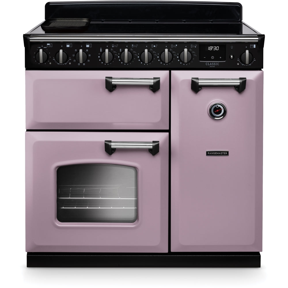 Rangemaster CLDL90EIPHTH/CM1 Classic Deluxe Heather / Chrome 90cm Induction Range Cooker - product image 1
