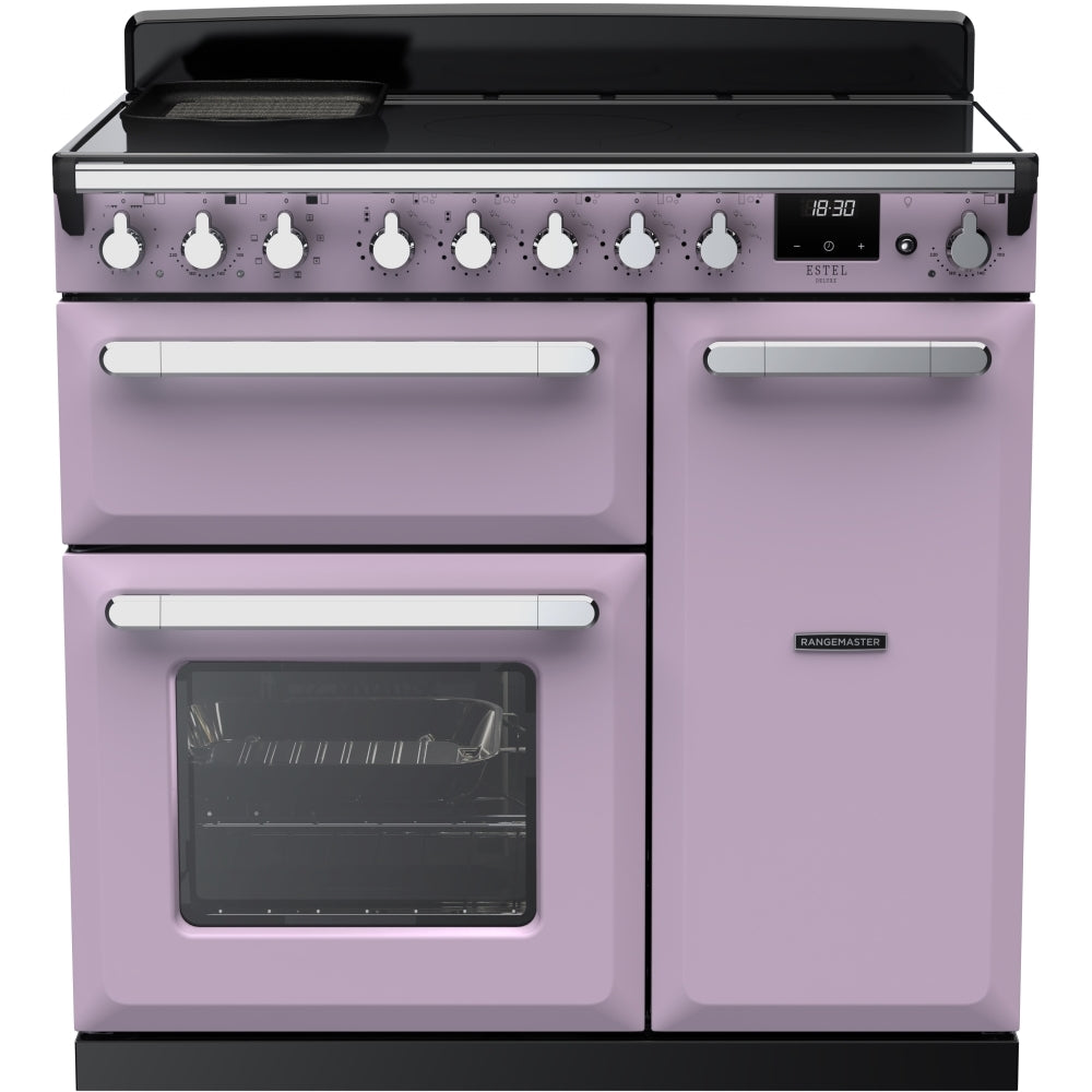 Rangemaster ESDL90EIPHTH/CM1 Estel Deluxe Heather / Chrome 90cm Induction Range Cooker - product image 1