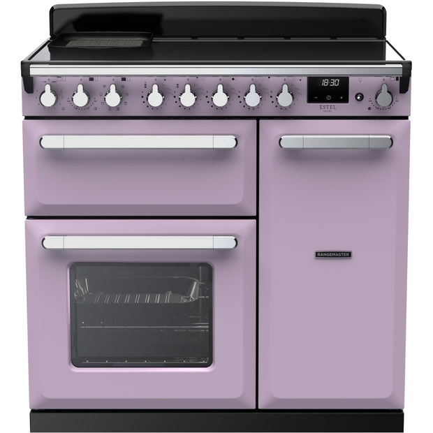 Rangemaster ESDL90EIPHTH/CM1 Estel Deluxe Heather / Chrome 90cm Induction Range Cooker - product image 1