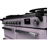 Rangemaster ESDL100DFPHTH/CM1 Estel Deluxe Heather / Chrome 100cm Dual Fuel Range Cooker - product image 3